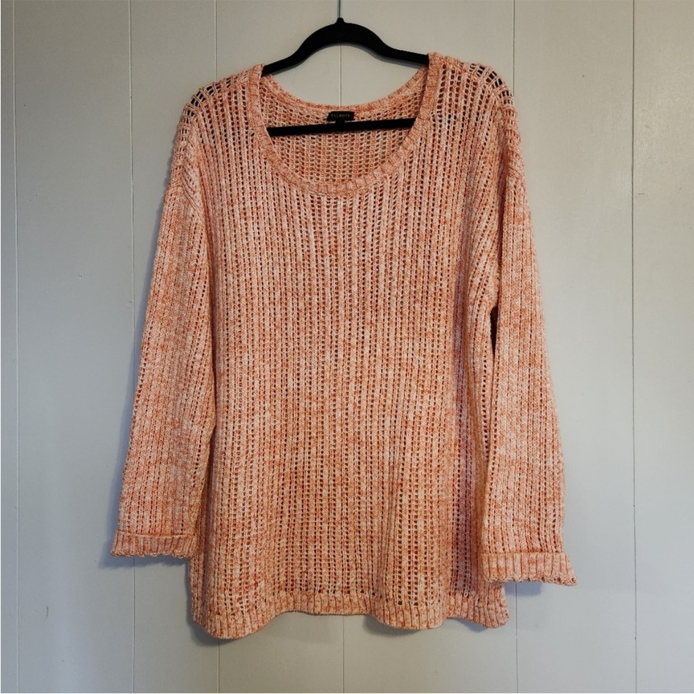 Talbots Coral Openwork Sweater - Picture 2 of 4